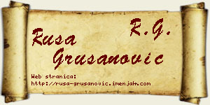 Rusa Grušanović vizit kartica